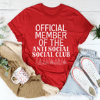 Official Member Of The Anti Social Club Christmas Tee