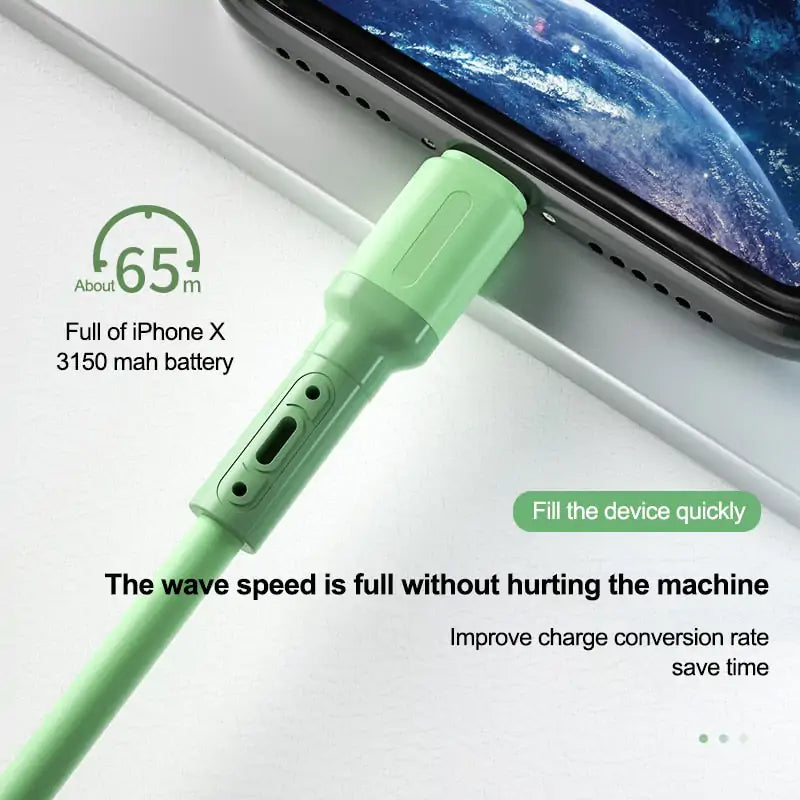 Lightning Silicone Charger Cable Pi-Mart