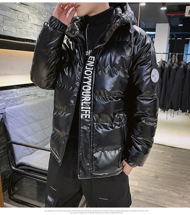 Men's Thick Cotton Reflective Fashion Jacket Pi-Mart