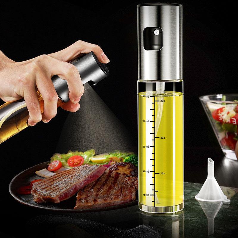 Oil Spray Bottle Dispenser Sprayer Olive Kitchen Accessories Gadget Cooking BBQ Barbeque Tools Utensils Sets Oil Spritzer for Salad BBQ Retro Portable Cooking Frying Barbeque Oil Spray Meat Grilling Spray Bottle For BBQ Stevvex