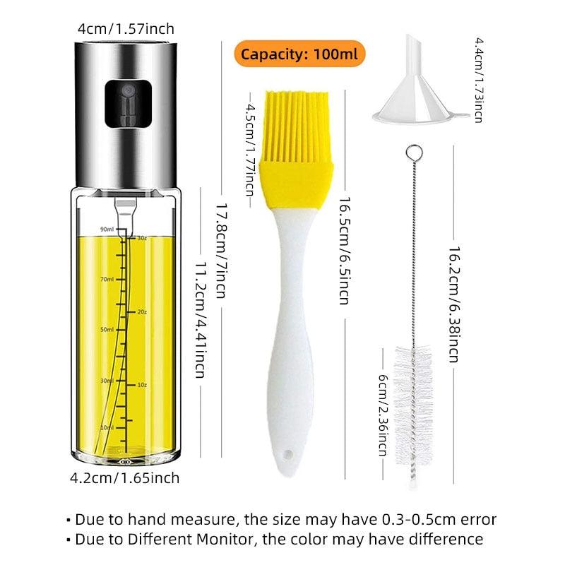 Oil Spray Bottle Dispenser Sprayer Olive Kitchen Accessories Gadget Cooking BBQ Barbeque Tools Utensils Sets Oil Spritzer for Salad BBQ Retro Portable Cooking Frying Barbeque Oil Spray Meat Grilling Spray Bottle For BBQ Stevvex