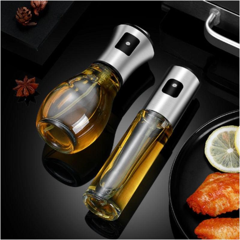Oil Spray Pot Oil Sprayer For Cooking Spray Bottle Barbecue Multi-Function Air Fryer Glass Oil Spray Bottle Oil Bottle Dispenser Spray Bottle for BBQ Glass Spray Bottle for BBQ Salad Baking Grilling Roasting Frying Stevvex