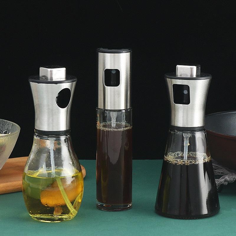 Oil Spray Pot Oil Sprayer For Cooking Spray Bottle Barbecue Multi-Function Air Fryer Glass Oil Spray Bottle Oil Bottle Dispenser Spray Bottle for BBQ Glass Spray Bottle for BBQ Salad Baking Grilling Roasting Frying Stevvex