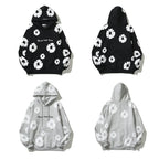 Printed Hoodie Colorful Cotton Long Sleeved Sweater Pi-Mart