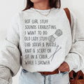 Old Lady Sweatshirt Peachy Sunday