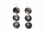 Om Lotus Dangle Earrings Spiritual Boho Long Gold Plated