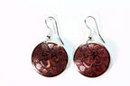 Om Lotus Petal Yoga Earrings Boho Spiritual Gold Dangle