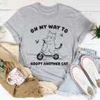On My Way To Adopt Another Cat Tee Peachy Sunday