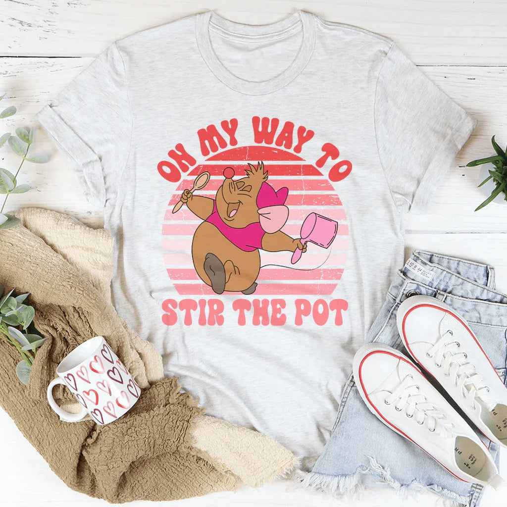On My Way To Stir The Pot Tee Peachy Sunday