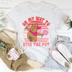 On My Way To Stir The Pot Tee Peachy Sunday