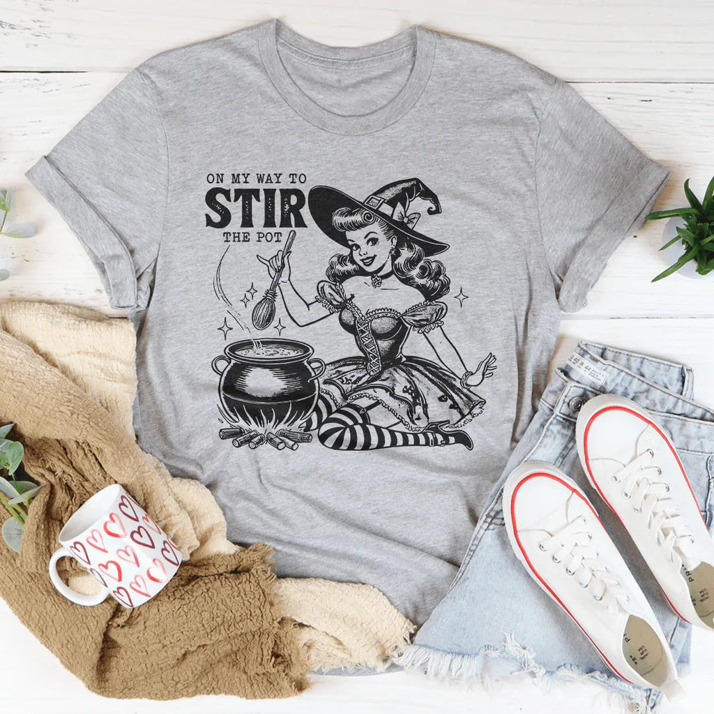 On My Way To Stir The Pot Tee Peachy Sunday