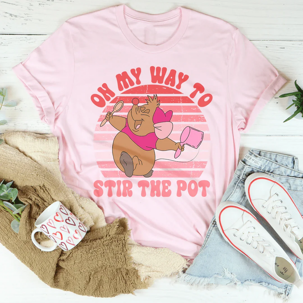 On My Way To Stir The Pot Tee Peachy Sunday