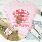 On My Way To Stir The Pot Tee Peachy Sunday