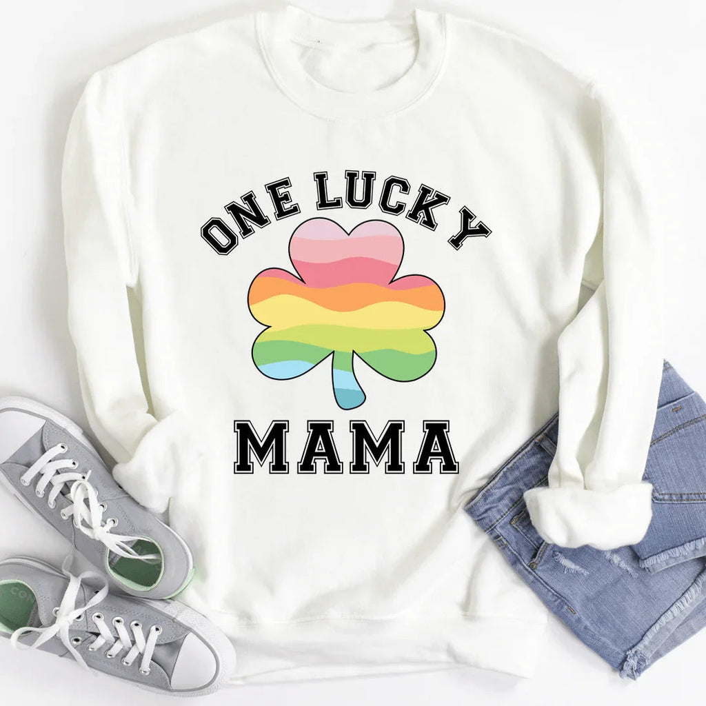 One Lucky Mama Sweatshirt - SJB-DIAMOND ELITES