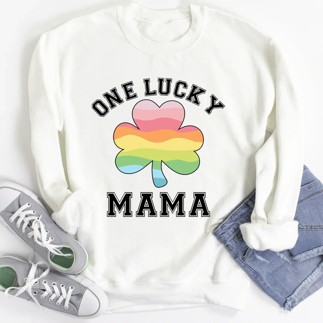 One Lucky Mama Sweatshirt - SJB-DIAMOND ELITES