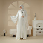 Open Kimono Abaya Set, Kimono Style Abaya 3-Piece Set (MOA094)