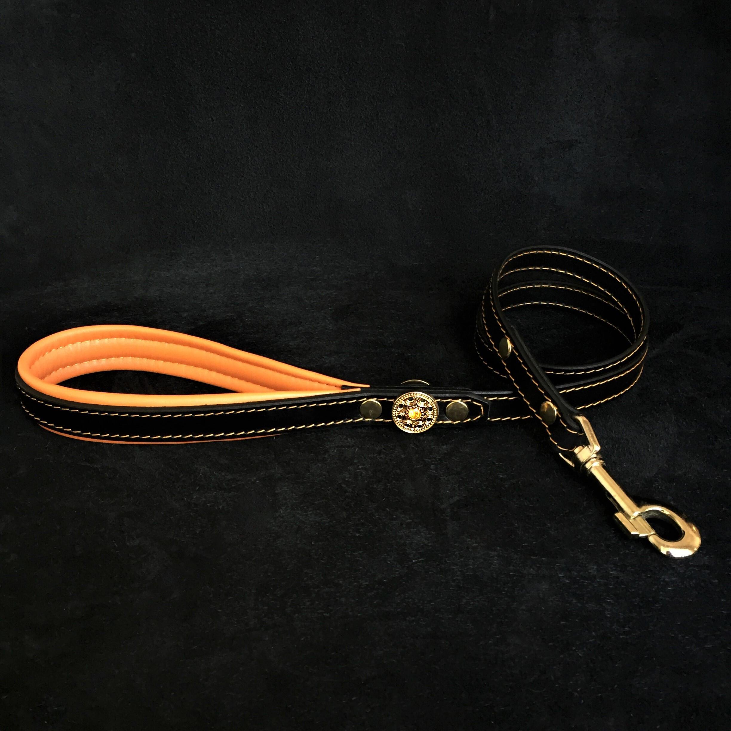 The "Bijou" collar orange Bestia Dog Gear