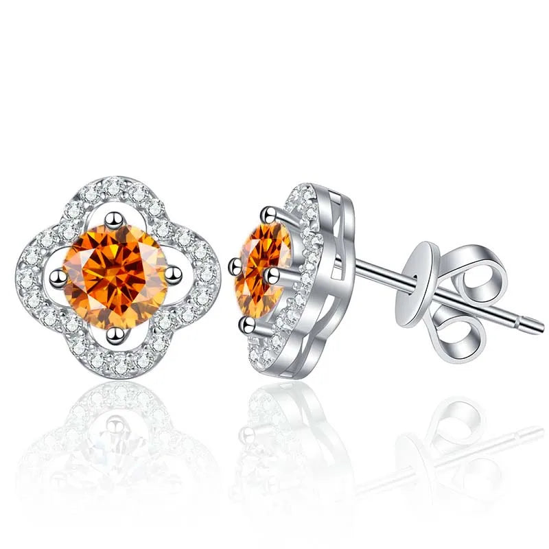 1ct Moissanite Stud Earrings For Women 925 Sterling Silver Wedding Gift BandsCo Straps