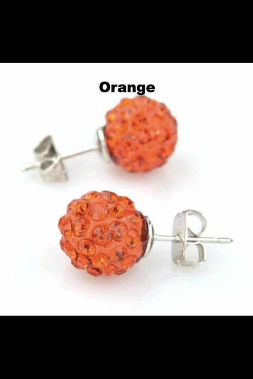 Round Sparkle Stud Earrings Promise Style Cubic Zirconia BandsCo Straps