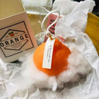 Orange Shaped Scented Candle Fruit Soy Wax Candle Smokeless Oil Aromatherapy Candle Cool Candles Shaped Candles Novelty Candle for Wedding Holiday Birthday Party Decor Aesthetic Candles for Women with Flower Fragrance Stevvex