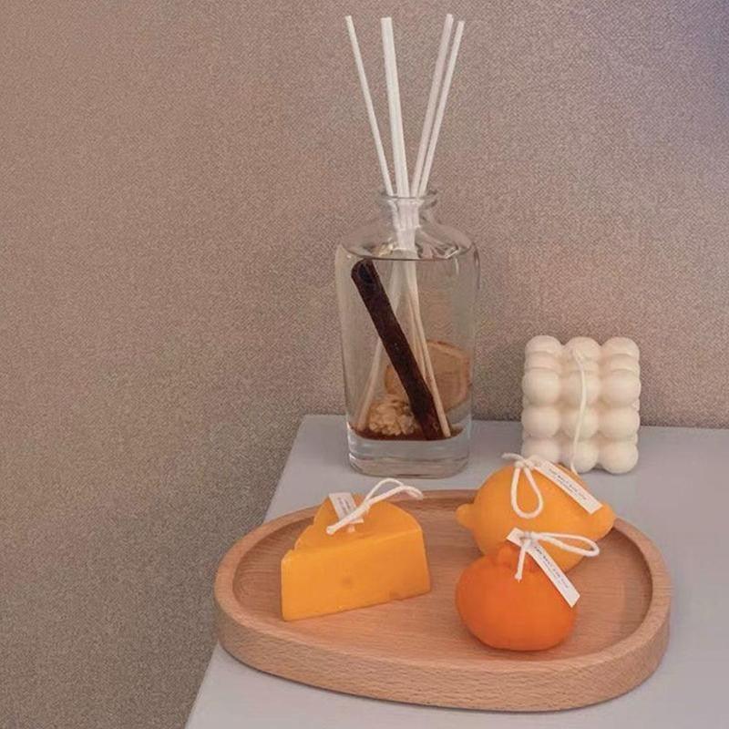 Orange Shaped Scented Candle Fruit Soy Wax Candle Smokeless Oil Aromatherapy Candle Cool Candles Shaped Candles Novelty Candle for Wedding Holiday Birthday Party Decor Aesthetic Candles for Women with Flower Fragrance Stevvex
