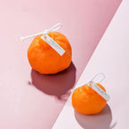 Orange Shaped Scented Candle Fruit Soy Wax Candle Smokeless Oil Aromatherapy Candle Cool Candles Shaped Candles Novelty Candle for Wedding Holiday Birthday Party Decor Aesthetic Candles for Women with Flower Fragrance Stevvex