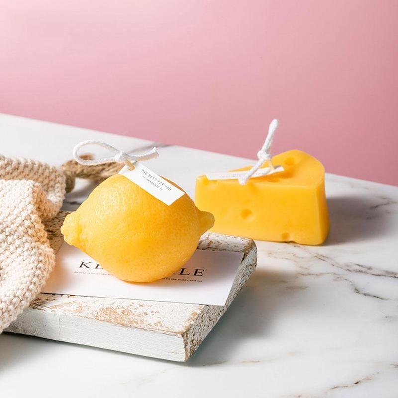 Orange Shaped Scented Candle Fruit Soy Wax Candle Smokeless Oil Aromatherapy Candle Cool Candles Shaped Candles Novelty Candle for Wedding Holiday Birthday Party Decor Aesthetic Candles for Women with Flower Fragrance Stevvex