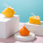 Orange Shaped Scented Candle Fruit Soy Wax Candle Smokeless Oil Aromatherapy Candle Cool Candles Shaped Candles Novelty Candle for Wedding Holiday Birthday Party Decor Aesthetic Candles for Women with Flower Fragrance Stevvex