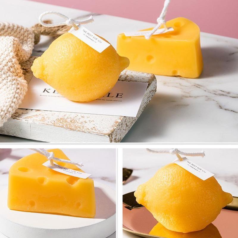 Orange Shaped Scented Candle Fruit Soy Wax Candle Smokeless Oil Aromatherapy Candle Cool Candles Shaped Candles Novelty Candle for Wedding Holiday Birthday Party Decor Aesthetic Candles for Women with Flower Fragrance Stevvex