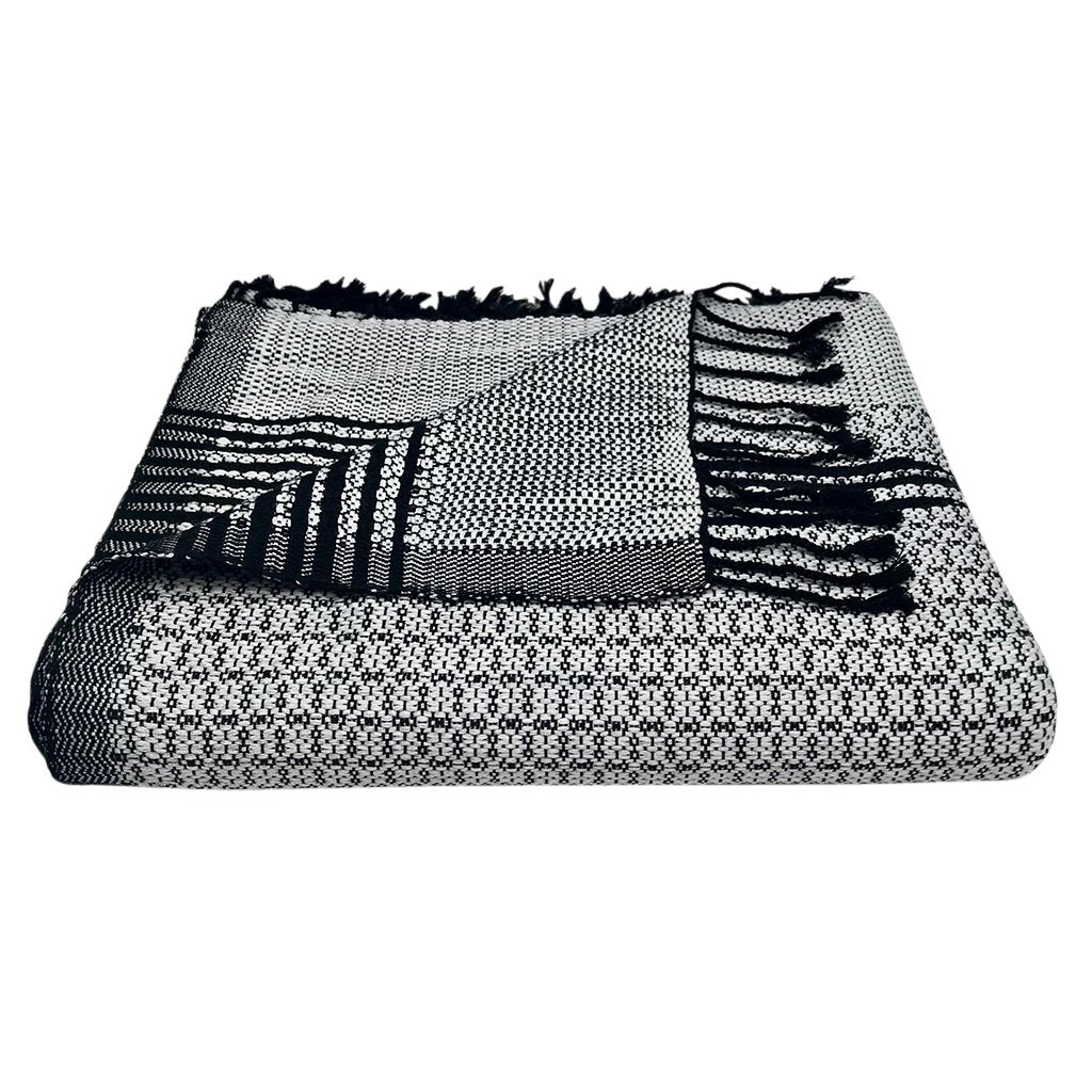 Organic Cotton Cambodian Handloom Tapestry Throw Lightweight Textured Bed Sofa BandsCo Straps