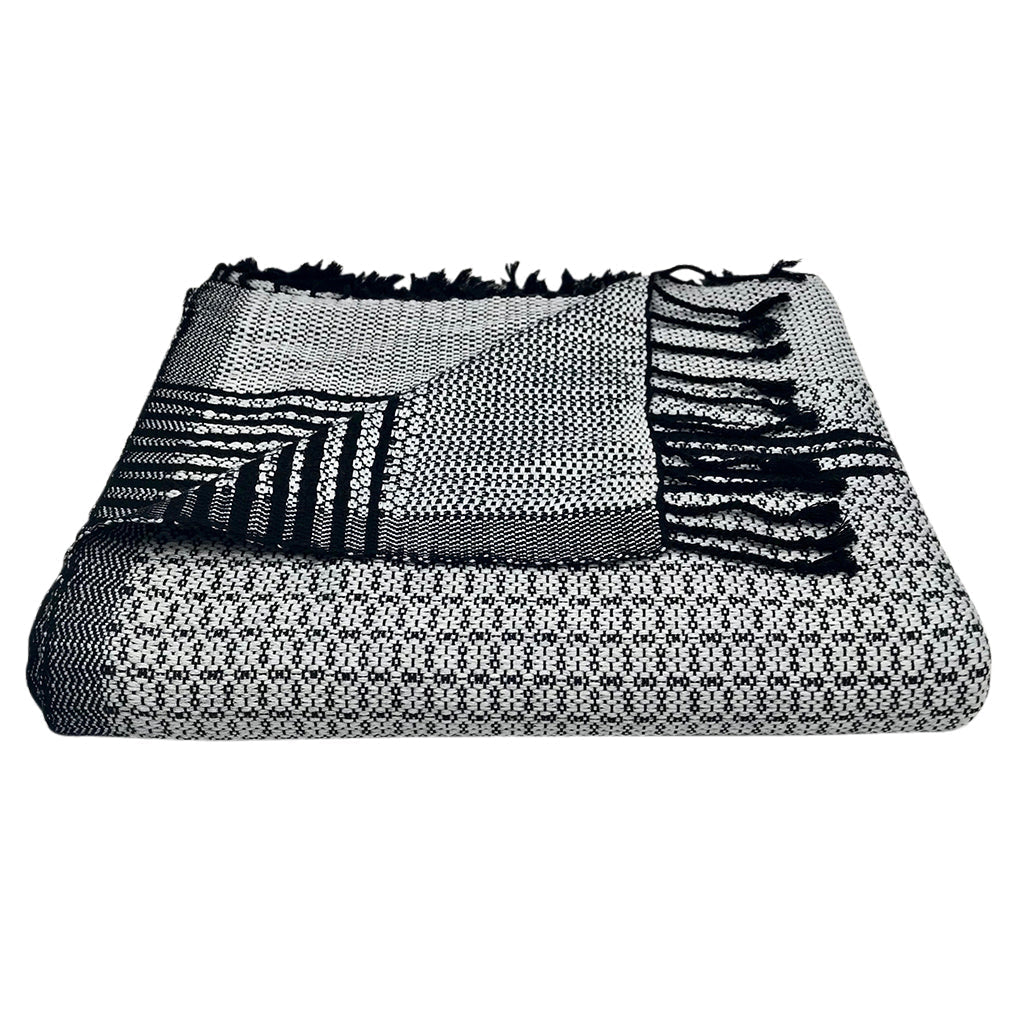Organic Cotton Cambodian Handloom Tapestry Throw Lightweight Textured Bed Sofa BandsCo Straps
