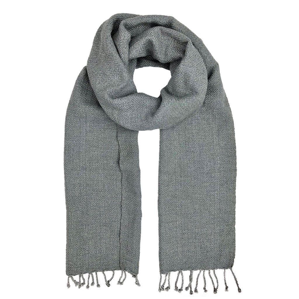 Organic Cotton Diamond Scarf 67x12 In Handloom With Tassel Fringe Earthy Tones BandsCo Straps