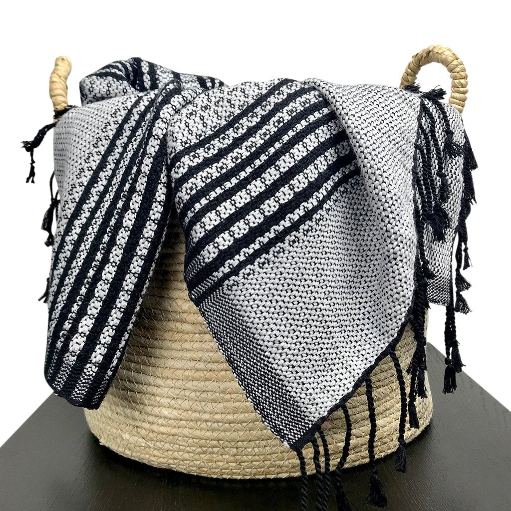 Organic Cotton Cambodian Handloom Tapestry Throw Lightweight Textured Bed Sofa BandsCo Straps