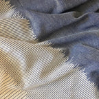 Organic Cotton Striped Scarf Large Handloomed Wrap With Fringe Neutral Tones BandsCo Straps