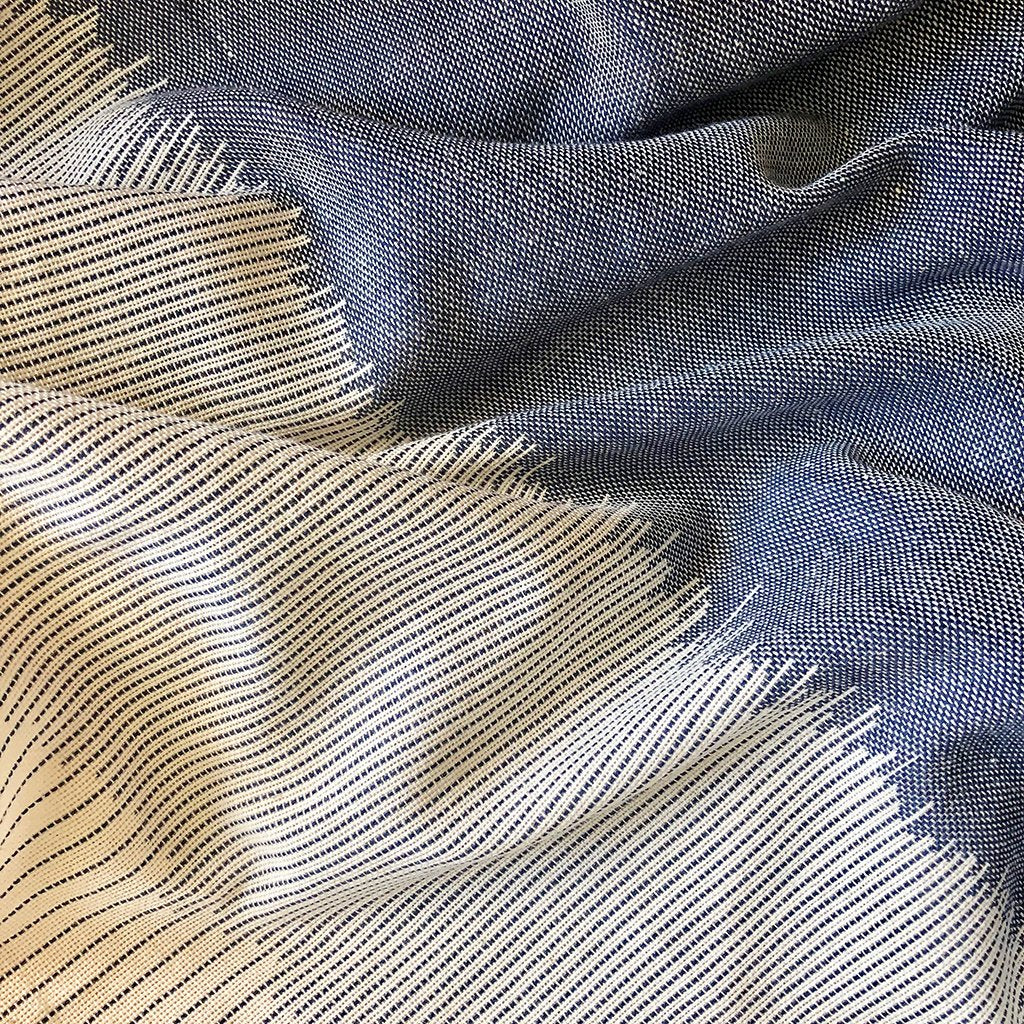 Organic Cotton Striped Scarf Large Handloomed Wrap With Fringe Neutral Tones BandsCo Straps