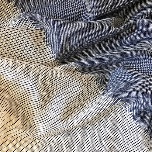 Organic Cotton Striped Scarf Large Handloomed Wrap With Fringe Neutral Tones BandsCo Straps