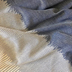 Organic Cotton Striped Scarf Large Handloomed Wrap With Fringe Neutral Tones BandsCo Straps