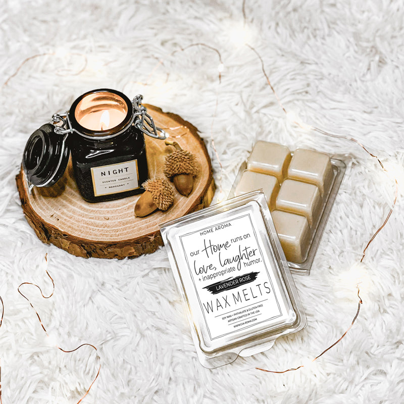 Lavender Rose Aromatherapy Candle Jar With Soy Wax For Relaxation, Floral Linen Spray And Sachet BandsCo Straps