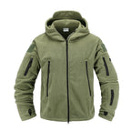 Outdoor Tactical Fleece Jacket Lightweight Uniform Soft Casual Hooded Jacket Thermal Fleece Coat Jacket With Hood Outdoor Sport Hiking Camping Clothing Training Jackets Men Thermal Warm Autumn Clothing Stevvex