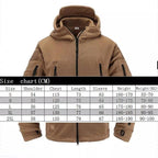 Outdoor Tactical Fleece Jacket Lightweight Uniform Soft Casual Hooded Jacket Thermal Fleece Coat Jacket With Hood Outdoor Sport Hiking Camping Clothing Training Jackets Men Thermal Warm Autumn Clothing Stevvex