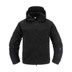 Outdoor Tactical Fleece Jacket Lightweight Uniform Soft Casual Hooded Jacket Thermal Fleece Coat Jacket With Hood Outdoor Sport Hiking Camping Clothing Training Jackets Men Thermal Warm Autumn Clothing Stevvex