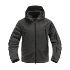 Outdoor Tactical Fleece Jacket Lightweight Uniform Soft Casual Hooded Jacket Thermal Fleece Coat Jacket With Hood Outdoor Sport Hiking Camping Clothing Training Jackets Men Thermal Warm Autumn Clothing Stevvex