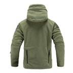 Outdoor Tactical Fleece Jacket Lightweight Uniform Soft Casual Hooded Jacket Thermal Fleece Coat Jacket With Hood Outdoor Sport Hiking Camping Clothing Training Jackets Men Thermal Warm Autumn Clothing Stevvex