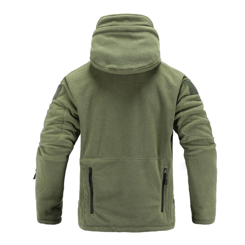 Outdoor Tactical Fleece Jacket Lightweight Uniform Soft Casual Hooded Jacket Thermal Fleece Coat Jacket With Hood Outdoor Sport Hiking Camping Clothing Training Jackets Men Thermal Warm Autumn Clothing Stevvex