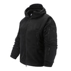Outdoor Tactical Fleece Jacket Lightweight Uniform Soft Casual Hooded Jacket Thermal Fleece Coat Jacket With Hood Outdoor Sport Hiking Camping Clothing Training Jackets Men Thermal Warm Autumn Clothing Stevvex