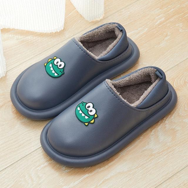 Outdoor Winter Waterproof Women Non-Slip Slippers Warm Female Plush House Slippers Indoor Flip Flops Waterproof Fuzzy Clogs Slippers Cozy Slip-On Memory Foam Fur House Slippers Stevvex
