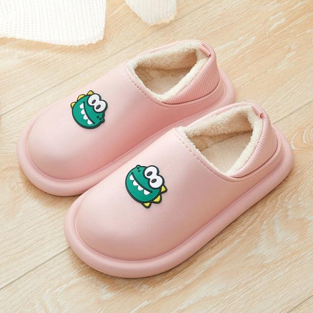 Outdoor Winter Waterproof Women Non-Slip Slippers Warm Female Plush House Slippers Indoor Flip Flops Waterproof Fuzzy Clogs Slippers Cozy Slip-On Memory Foam Fur House Slippers Stevvex