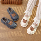 Outdoor Winter Waterproof Women Non-Slip Slippers Warm Female Plush House Slippers Indoor Flip Flops Waterproof Fuzzy Clogs Slippers Cozy Slip-On Memory Foam Fur House Slippers Stevvex