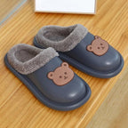 Outdoor Winter Waterproof Women Non-Slip Slippers Warm Female Plush House Slippers Indoor Flip Flops Waterproof Fuzzy Clogs Slippers Cozy Slip-On Memory Foam Fur House Slippers Stevvex