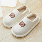 Outdoor Winter Waterproof Women Non-Slip Slippers Warm Female Plush House Slippers Indoor Flip Flops Waterproof Fuzzy Clogs Slippers Cozy Slip-On Memory Foam Fur House Slippers Stevvex